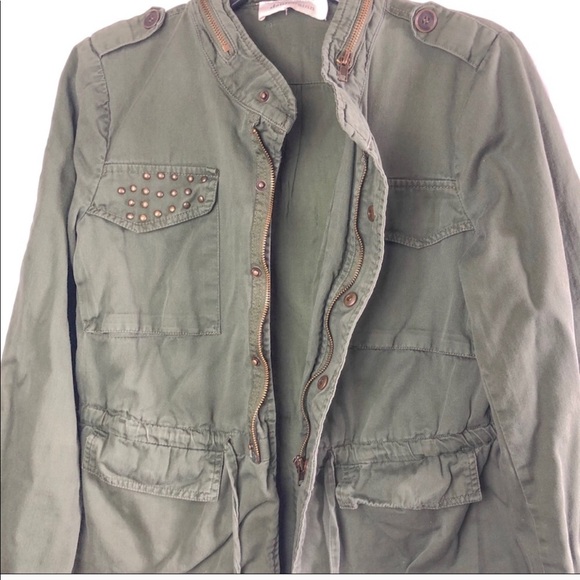 Long sleeve army green utility jacket - Picture 3 of 6